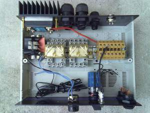 Controller internals, pre wiring. Dual thermometer still to be mounted on LHS.