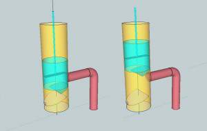 Sliding valve in open &amp; closed positions