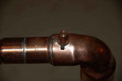 Solid copper thermometer port.