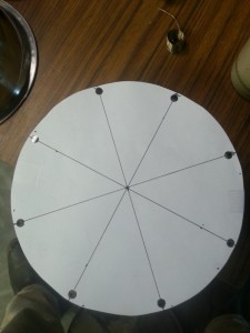 Template for drilling holes