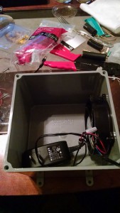 Controller box with fan set in, not mounted yet