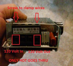 SCR with pinouts for 120V