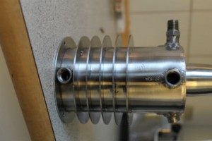 Sideview with both water connectors.