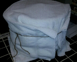 Not much to see but this is now I keep it warm