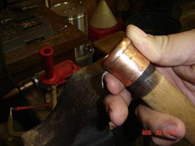 slide the insert over your dowel. again you could do this step in a vise with a file.