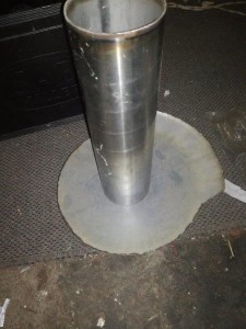 ss pipe on beer keg top