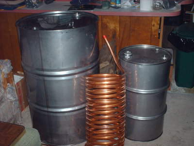 Boiler, worm, bucket