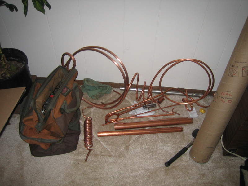 Scrap heap.  Maybe I can make a Graham condenser with the 1 1/4&quot; pipe and some 3/8&quot; nom. soft tube.