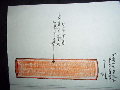 This one is just a section of the 18&quot; tall column of the picture below it, to show the copper pot scrubber inside.